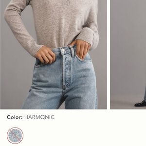 Agolde Blue Boyfriend Jeans High-Waisted